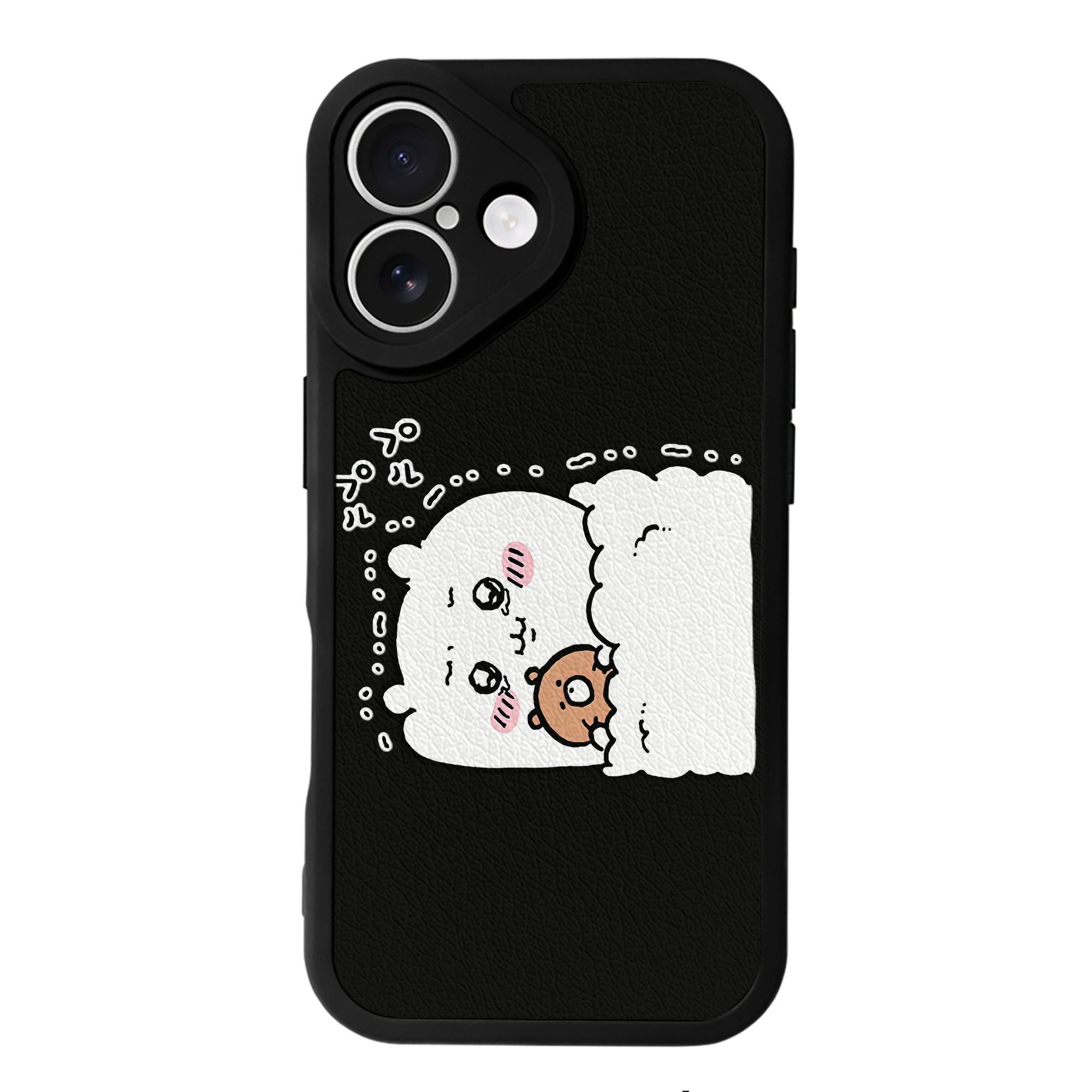 （画像用） ちいかわ ちいかわ Chii-kawa chiikawa 【iPhone 16シリーズ対応】シリコンスマホケース（レザー調） 材質：シリコン